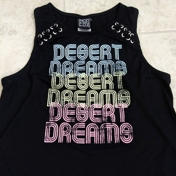 4/$25 ❤️ Modern Lux Desert Dreams Graphic Tank Black - Picture 3 of 5
